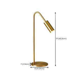 Luxurious Gold Column Shade Round Base Brass Table Lamp Zawala #size
