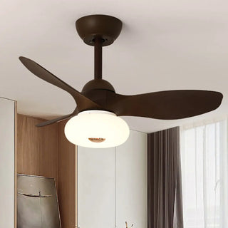 ZOWALA - Simple 3 Blade White Flush Mount Fan Light Image - 1