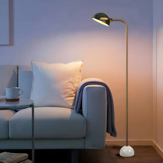 Simple Black Dome Adjustable Metal LED Floor Lamp Zawala Image - 1