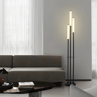 Adjustable Height Black Stand Simple Tube Floor Lamp Zawala Image - 1