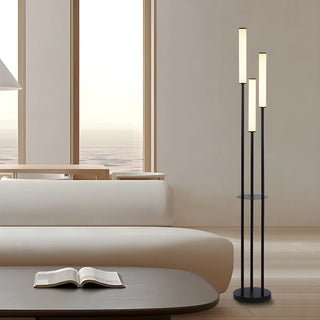Adjustable Height Black Stand Simple Tube Floor Lamp Zawala Image - 2