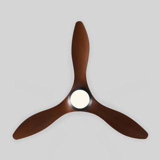 Simple Bedroom 3 Blade Wood Ceiling Fan with Light Zawala Image - 11
