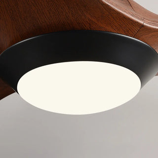 Simple Bedroom 3 Blade Wood Ceiling Fan with Light Zawala Image - 13