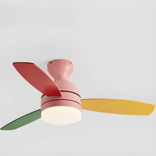 Modern Wooden Blades White Ceiling Fan with LED Light Zawala Image - 16