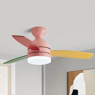 Modern Wooden Blades White Ceiling Fan with LED Light Zawala Image - 7