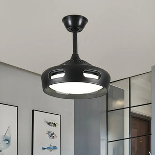 Simple Modern Bladeless Ceiling Fan with LED Light Image - 8