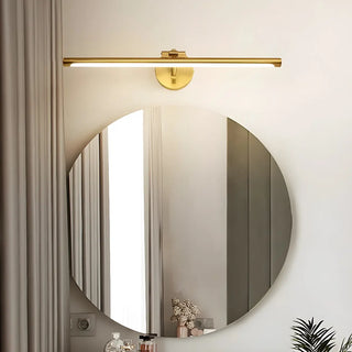 Simple Rotatable Gold Cylinder LED Metal Vanity Lights Zawala Image - 2