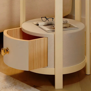 Multifunctional White Dome Floor Lamp with Side Table Zawala Image - 5