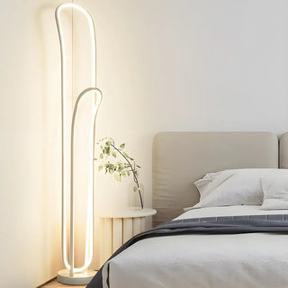 ZOWALA - Modern Metal 2-Light Floor Lamp Image - 1