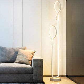ZOWALA - Modern Metal 2-Light Floor Lamp Image - 2