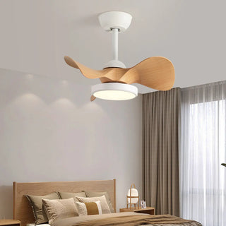 Simple Bedroom 3 Blades Modern LED Ceiling Fan Light Zawala Image - 1