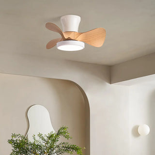 Simple Bedroom 3 Blades Modern LED Ceiling Fan Light Zawala Image - 3