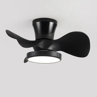 Simple Bedroom 3 Blades Modern LED Ceiling Fan Light Zawala Image - 9