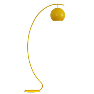 Yellow Arched Modern Globe Metal LED Floor Lamp Zawala Image - 11