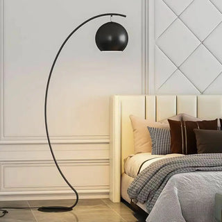Yellow Arched Modern Globe Metal LED Floor Lamp Zawala Image - 5