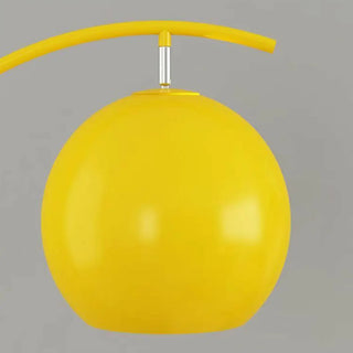 Yellow Arched Modern Globe Metal LED Floor Lamp Zawala Image - 8