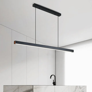 ZOWALA - Simplistic Black Metal Linear Island Light Image - 4