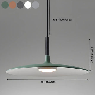 ZOWALA - Modern Dimmable Aluminium Sleek Disc Pendant Light Image - 15