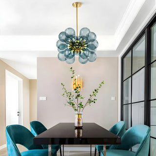 ZOWALA - Sputnik Blue Glass Bubble Chandelier Image - 4