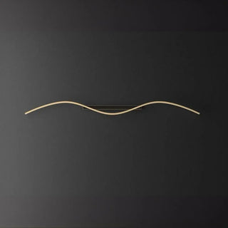 Gold Stylish LED Wave Metal Mirror LED Vanity Light Zawala Image - 10