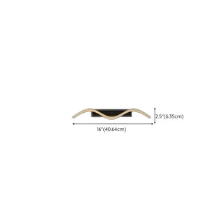 Gold Stylish LED Wave Metal Mirror LED Vanity Light Zawala #size