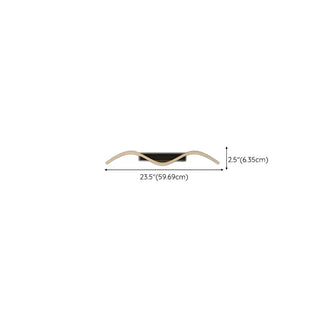 Gold Stylish LED Wave Metal Mirror LED Vanity Light Zawala Image - 17
