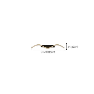 Gold Stylish LED Wave Metal Mirror LED Vanity Light Zawala Image - 18