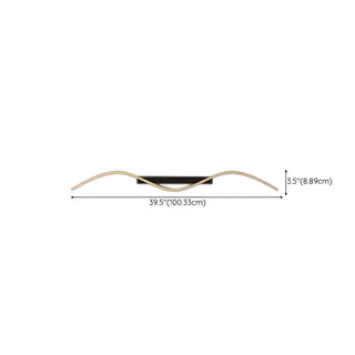 Gold Stylish LED Wave Metal Mirror LED Vanity Light Zawala Image - 19