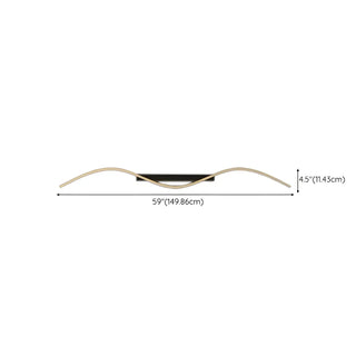 Gold Stylish LED Wave Metal Mirror LED Vanity Light Zawala Image - 21