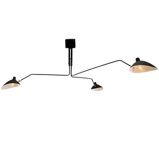ZOWALA - Spider Long Arm Black Iron 3-Light Living Room Chandelier Image - 5