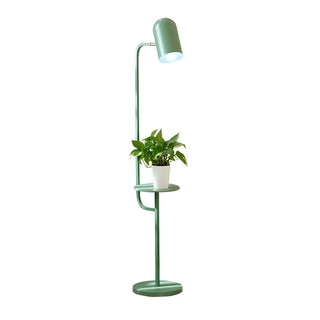 Trendy Pink Cylinder Metal Floor Lamp with Shelf Zawala Image - 10
