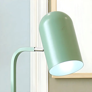 Trendy Pink Cylinder Metal Floor Lamp with Shelf Zawala Image - 6