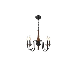 ZOWALA - Vintage Arm Candelabra Dining Room Black Large Chandelier Image - 10