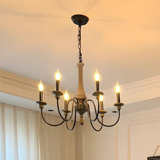 ZOWALA - Vintage Brown Up Curve Candelabra Chandelier Image - 2