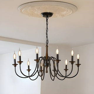 ZOWALA - Vintage Brown Up Curve Candelabra Chandelier Image - 6
