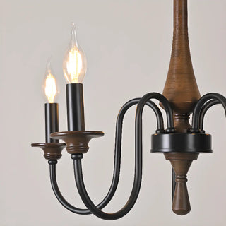 ZOWALA - Vintage Brown Up Curve Candelabra Chandelier Image - 7