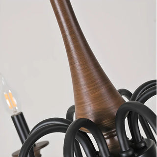 ZOWALA - Vintage Brown Up Curve Candelabra Chandelier Image - 8