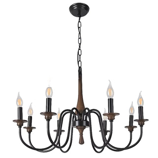 ZOWALA - Vintage Brown Up Curve Candelabra Chandelier Image - 9