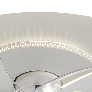 ZOWALA - White Round Modern Ceiling Fan with Light Image - 9